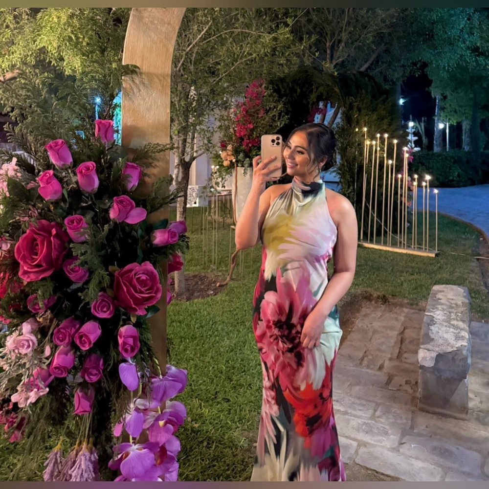 Floral Halter Maxi Dress